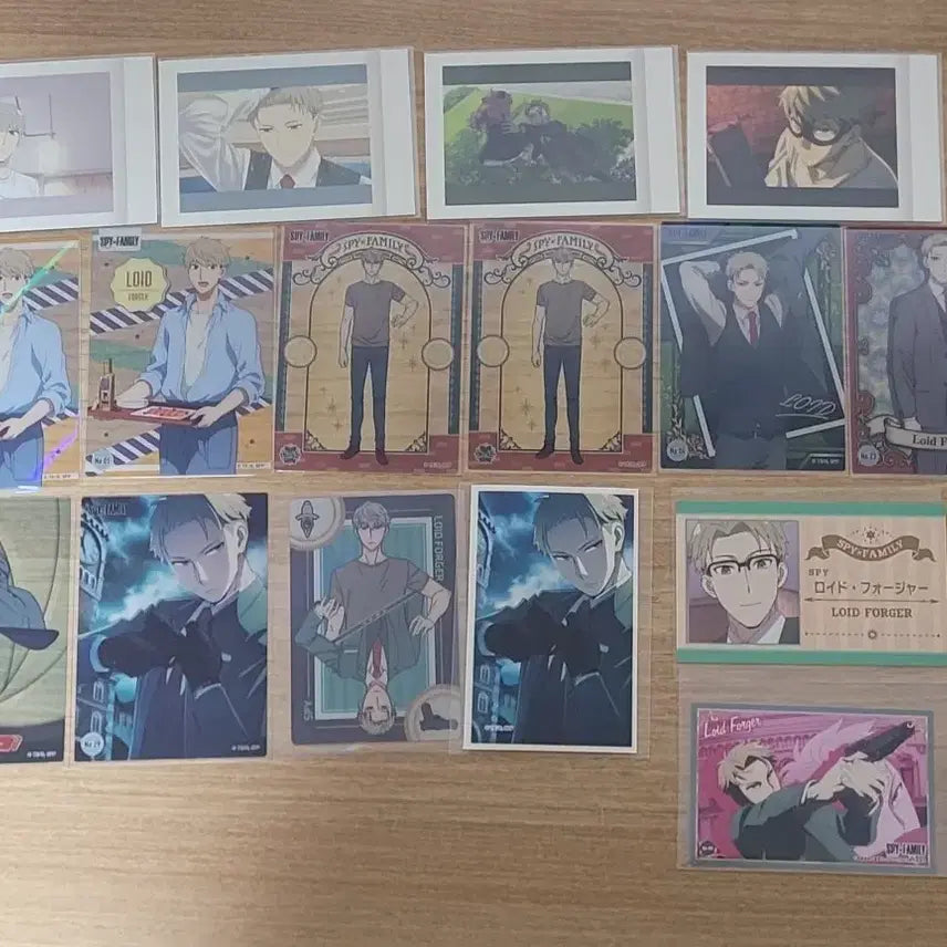 [BUNJANG] Spy x Family Loid Forger Clear Card Sticker Paper Bundle Set / 스파이 패밀리 스파패 로이드 포저 파샤 클리어 카드 스티커 지류 일괄