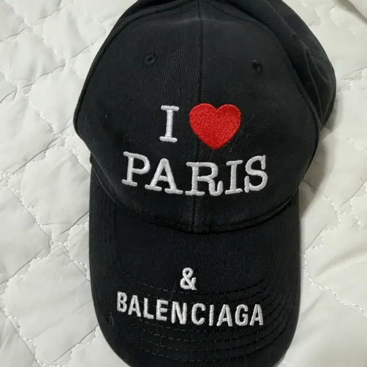 [BUNJANG] Balenciaga I Love Paris Black Ball Cap / 발렌시아가 I love Paris 볼캡 블랙