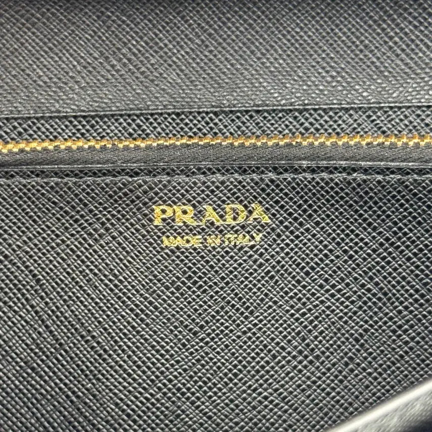 [BUNJANG] Prada Saffiano Monochrom Long Wallet / 프라다 사피아노 모노크롬 장지갑 올 블랙 1MH132