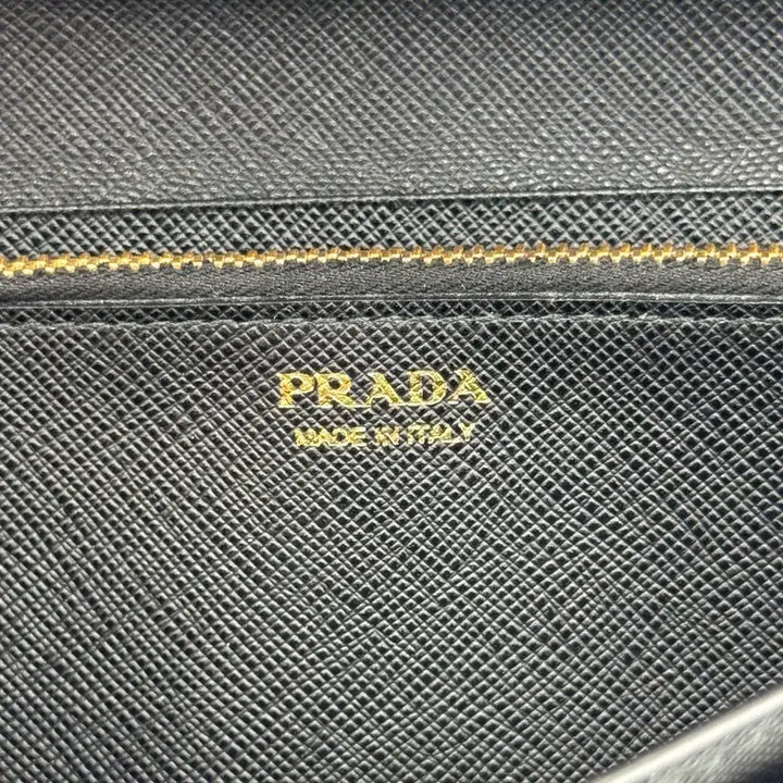 [BUNJANG] Prada Saffiano Monochrom Long Wallet / 프라다 사피아노 모노크롬 장지갑 올 블랙 1MH132