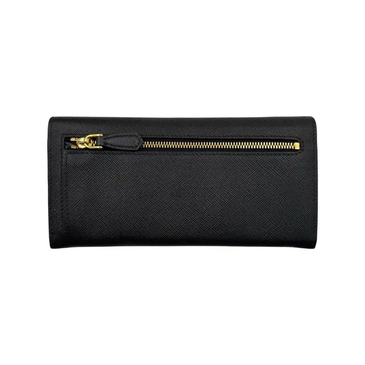 [BUNJANG] Prada Saffiano Monochrom Long Wallet / 프라다 사피아노 모노크롬 장지갑 올 블랙 1MH132