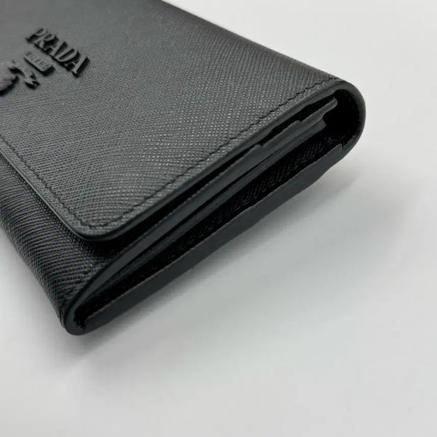 [BUNJANG] Prada Saffiano Monochrom Long Wallet / 프라다 사피아노 모노크롬 장지갑 올 블랙 1MH132