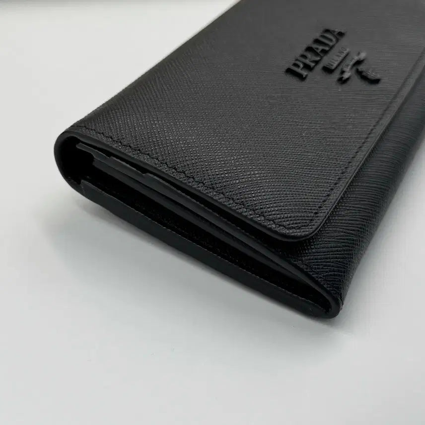 [BUNJANG] Prada Saffiano Monochrom Long Wallet / 프라다 사피아노 모노크롬 장지갑 올 블랙 1MH132