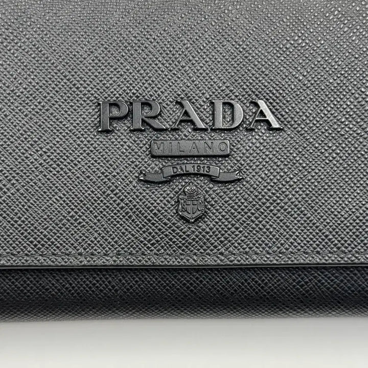 [BUNJANG] Prada Saffiano Monochrom Long Wallet / 프라다 사피아노 모노크롬 장지갑 올 블랙 1MH132