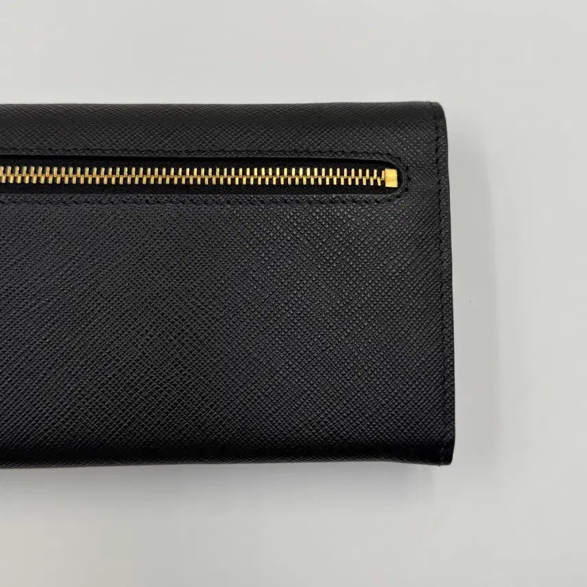[BUNJANG] Prada Saffiano Monochrom Long Wallet / 프라다 사피아노 모노크롬 장지갑 올 블랙 1MH132