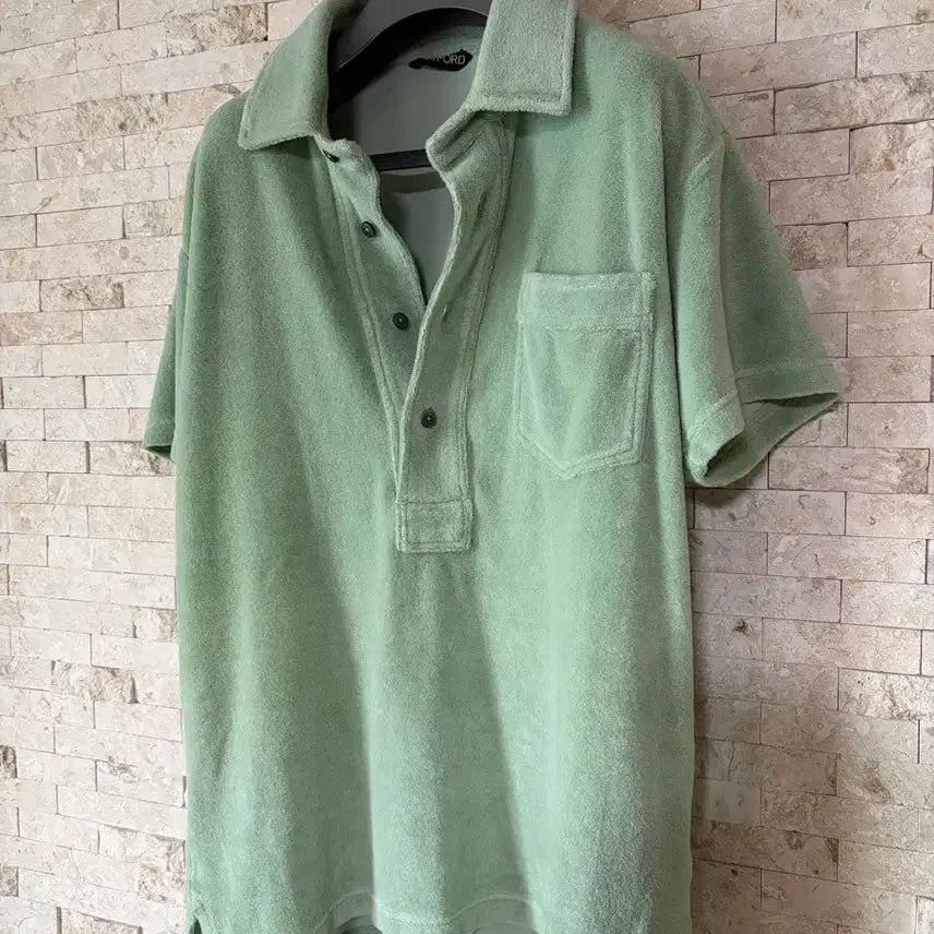 [BUNJANG] Tom Ford Pistachio Terry Pique Shirt / 톰포드 피스타치오 테리 피케