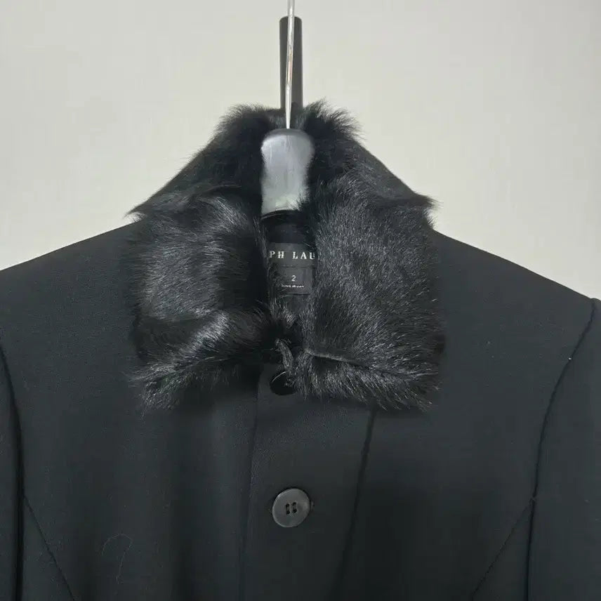 [BUNJANG] Ralph Lauren Polo Wool Blend Fur Collar Jacket XS / 랄프로렌 폴로 XS 2호 울 스판 퍼 카라 자켓 W-자켓-275