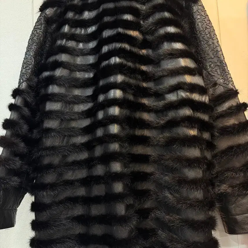 [BUNJANG] Vintage Mink Leather Jacket / 빈티지 ) 희귀템 밍크 콤비 가죽 자켓