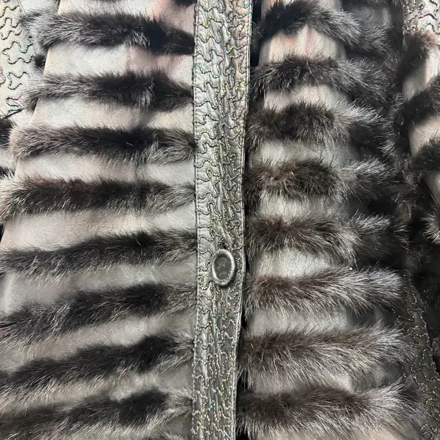 [BUNJANG] Vintage Mink Leather Jacket / 빈티지 ) 희귀템 밍크 콤비 가죽 자켓