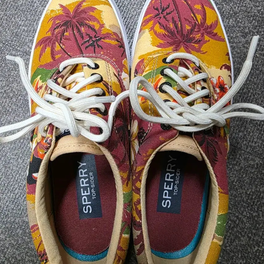 [BUNJANG] Sperry Top-Sider Palm Tree Canvas Sneakers / [260] 스페리 탑사이더 야자수 패턴 캔버스화 스니커즈