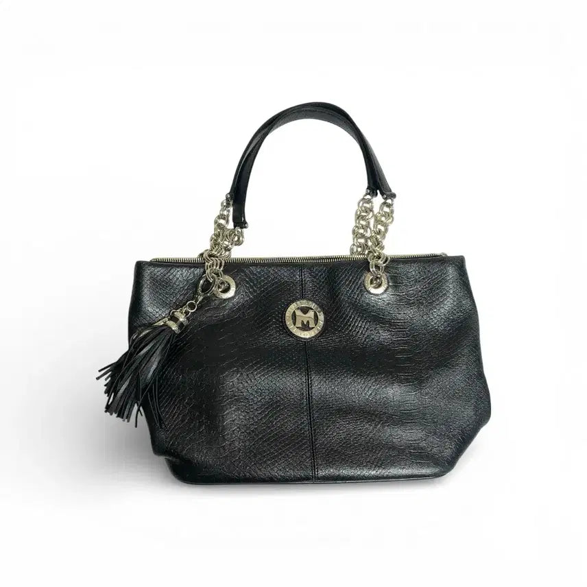 [BUNJANG] Metrocity Black Chain Shoulder Bag / 메트로시티 블랙 체인 숄더백