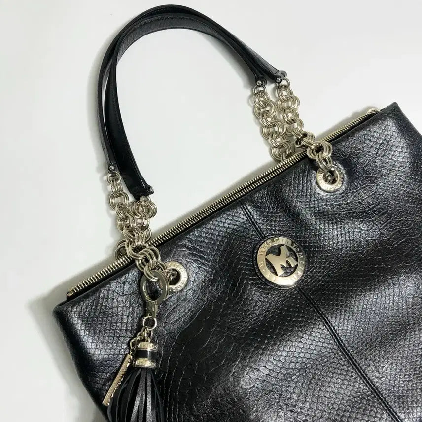 [BUNJANG] Metrocity Black Chain Shoulder Bag / 메트로시티 블랙 체인 숄더백