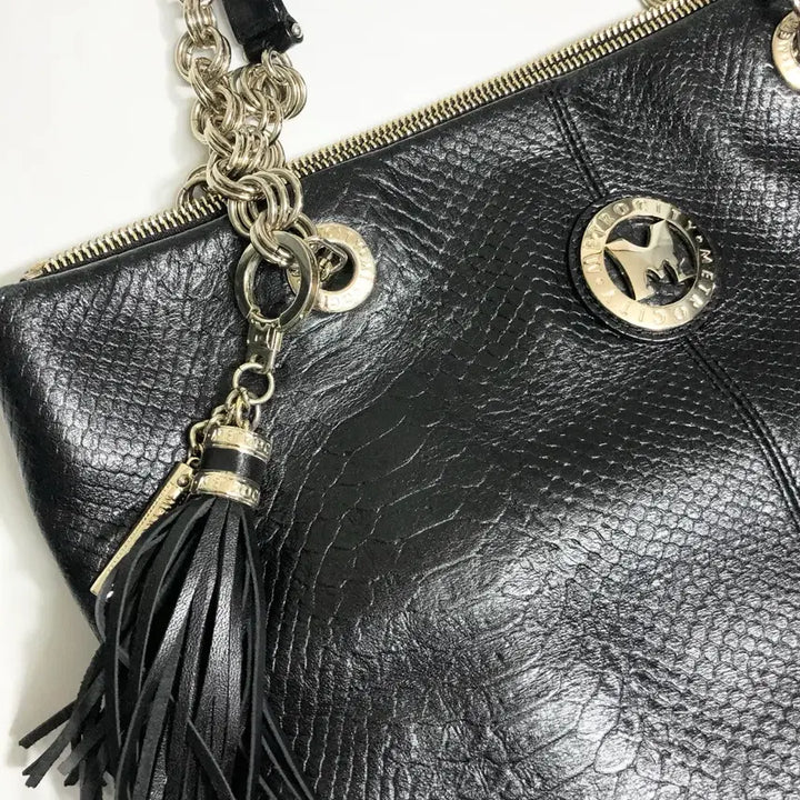 [BUNJANG] Metrocity Black Chain Shoulder Bag / 메트로시티 블랙 체인 숄더백
