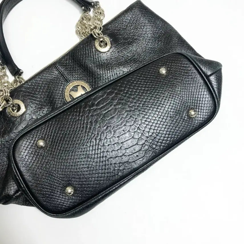 [BUNJANG] Metrocity Black Chain Shoulder Bag / 메트로시티 블랙 체인 숄더백