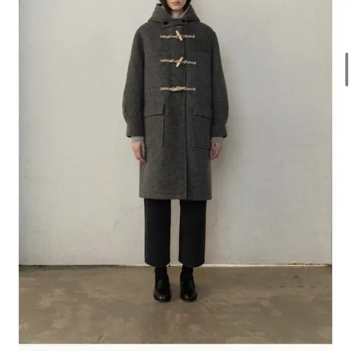 [BUNJANG] Nothing Written Classic Duffle Coat Gray / 낫띵리튼 클래식 더플코트 그레이