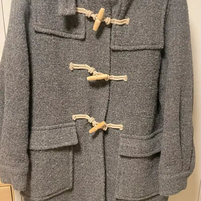 [BUNJANG] Nothing Written Classic Duffle Coat Gray / 낫띵리튼 클래식 더플코트 그레이