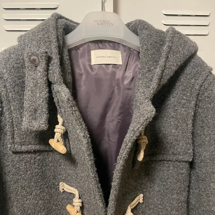 [BUNJANG] Nothing Written Classic Duffle Coat Gray / 낫띵리튼 클래식 더플코트 그레이