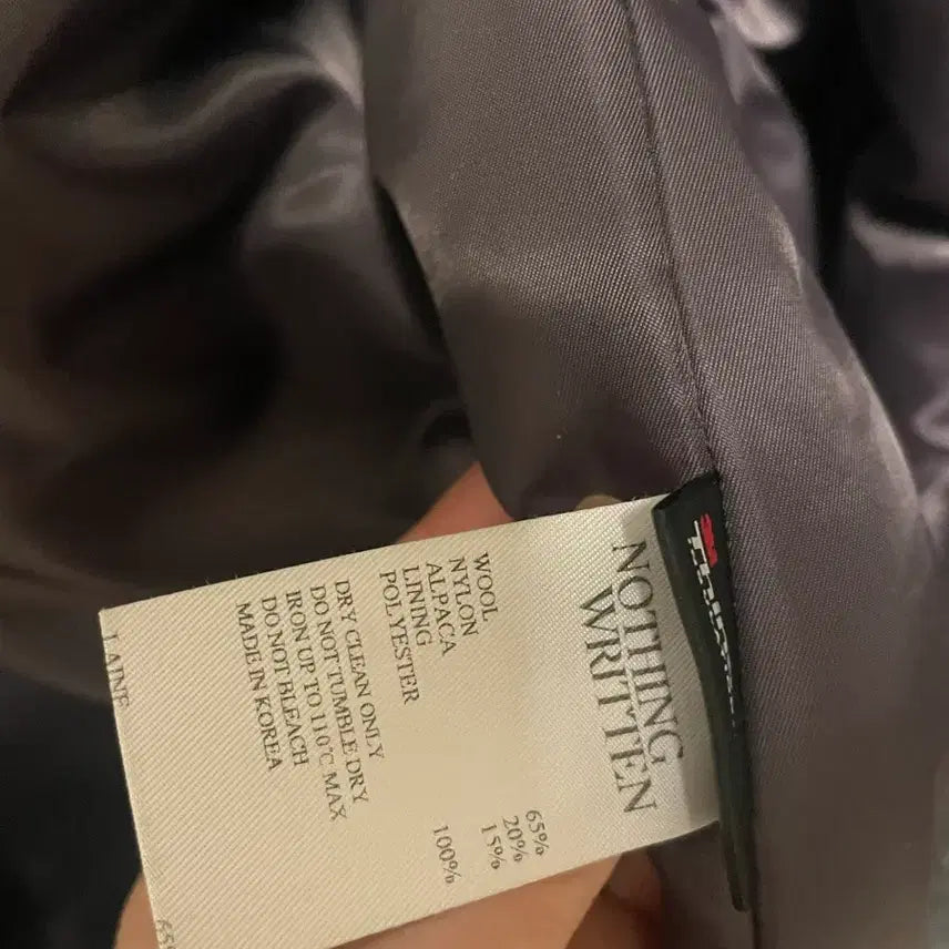 [BUNJANG] Nothing Written Classic Duffle Coat Gray / 낫띵리튼 클래식 더플코트 그레이