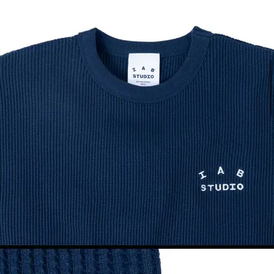 [BUNJANG] IAB Studio Waffle Long Sleeve Navy M / 아이앱 와플 롱슬리브 네이비 M