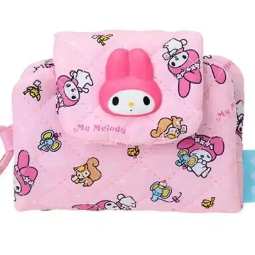 [BUNJANG] Sanrio My Melody Quilted Wallet + Mirror Set / 산리오 모두의 퀼트 마이멜로디 지갑+거울