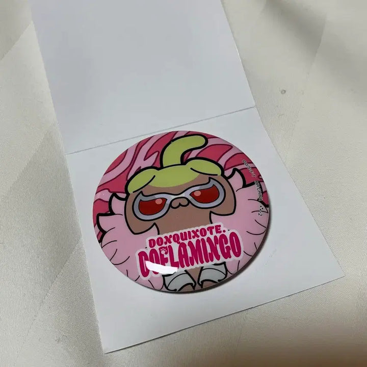 [BUNJANG] MegaCat NyangPiece Doflamingo Can Badge / 원피스 메가캣 냥피스 캔뱃지 도플라밍고 양도