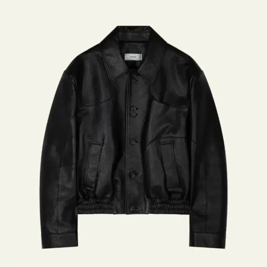 [BUNJANG] Waveyness Flow Line Leather Jacket / [1] 웨이비니스 플로우 라인 레더 가죽 자켓