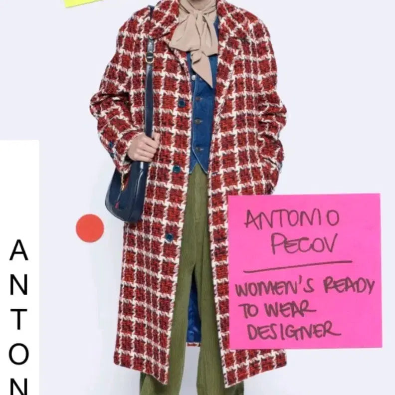 [BUNJANG] Gucci Red Wool Tweed Coat Size 50 / 구찌 레드 울 트위드 코트 50사이즈