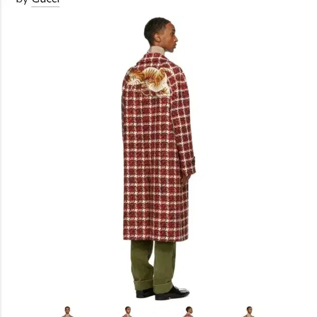 [BUNJANG] Gucci Red Wool Tweed Coat Size 50 / 구찌 레드 울 트위드 코트 50사이즈
