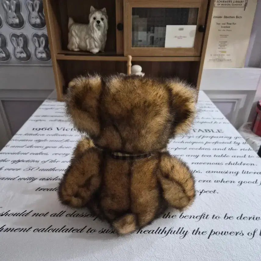 [BUNJANG] Russ Brown Check Ribbon Bear Plush / 러스 브라운 체크 리본 곰인형