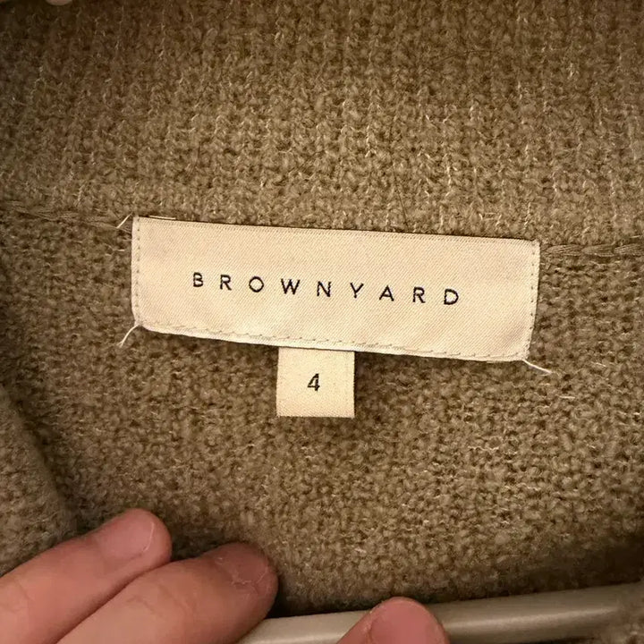 [BUNJANG] Brownyard Collar Cardigan Olive 4 Size / 브라운야드 카라 가디건 올리브 4사이즈