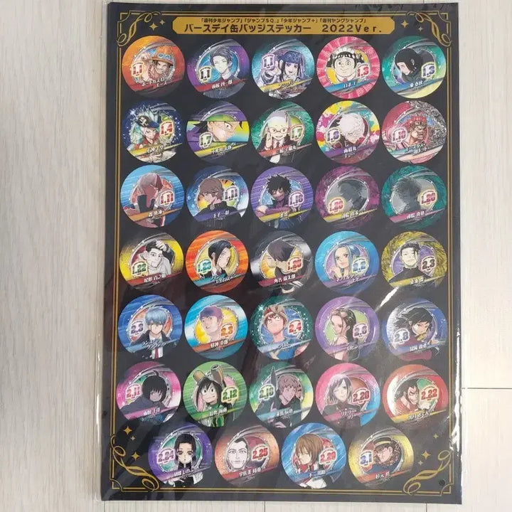 [BUNJANG] Jump Character Birthday Sticker Set 2022 Version / 점프 캐릭터 생일 스티커 세트 2022ver