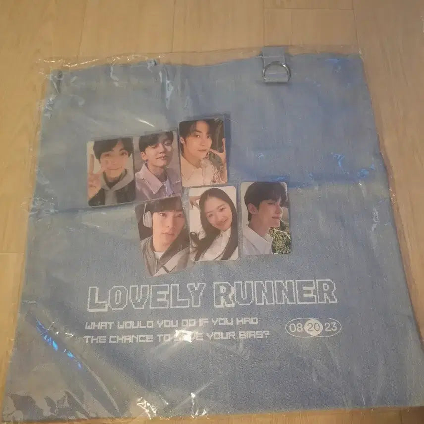 [BUNJANG] Byeon Woo Seok "Lovely Runner" Denim Eco Bag + Photocard Set / 변우석 선업튀 팝업굿즈 데님 에코백 + 포토카드