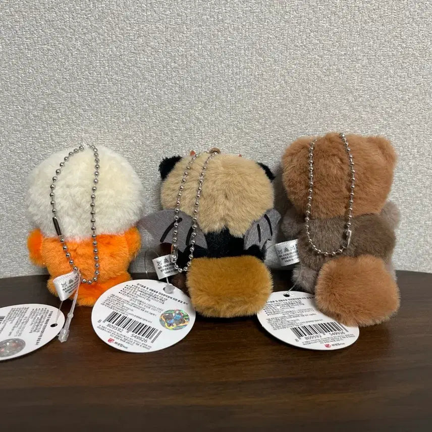 [BUNJANG] Amuroki Otter/Seal/Bear Character Keyring Bundle Set / Set 아무로키 랜덤 키링 3종 수달 해달 키링 세트 인형