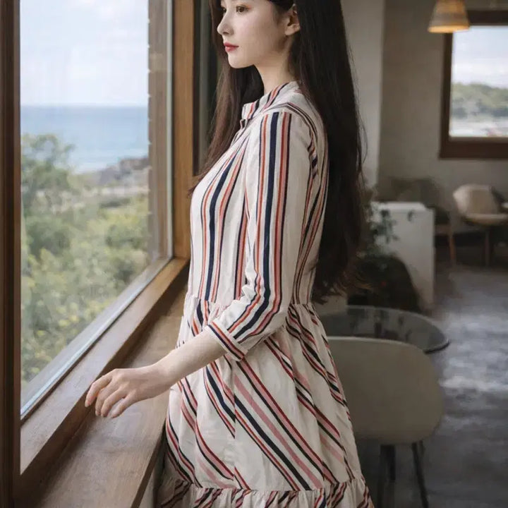 [BUNJANG] COS Striped Cotton Shirt Dress / [여자-32 (80)]COS 코스 스트라이프 코튼 셔츠드레스