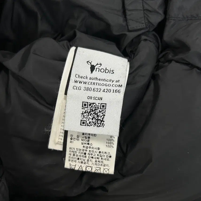 [SOLD OUT] Nobis 노비스 블랙 패딩 코트 m