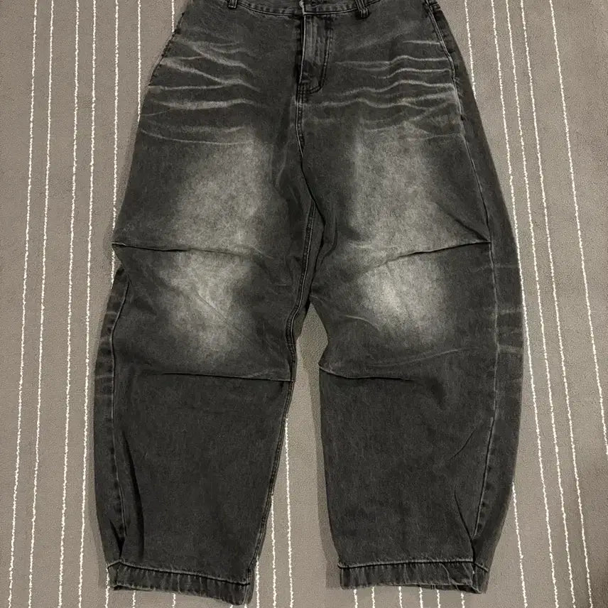 [BUNJANG] ETCE Washed Baggy Jean (Grey) - Men&