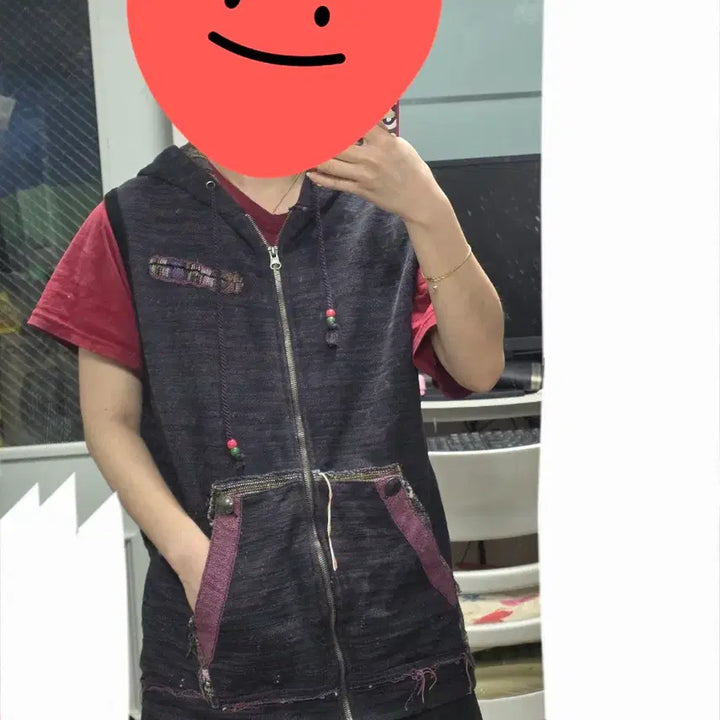 [BUNJANG] Power to the People Ethnic Hip-Hop Vest / 파워투더피플 일본빈티지)에스닉 히피 90s00s 모리걸 아메카지 후드조끼