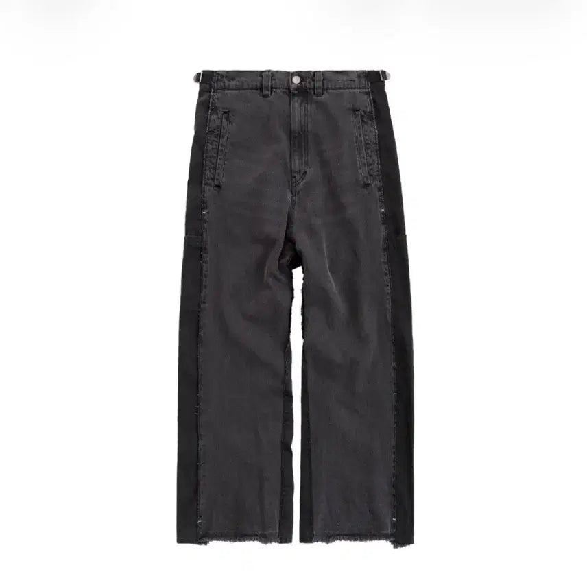 [BUNJANG] Polytelu Hank Side Rebuild Denim Pants / [1] 폴리테루 행크 사이드 리빌드 데님 팬츠 블랙 퍼플
