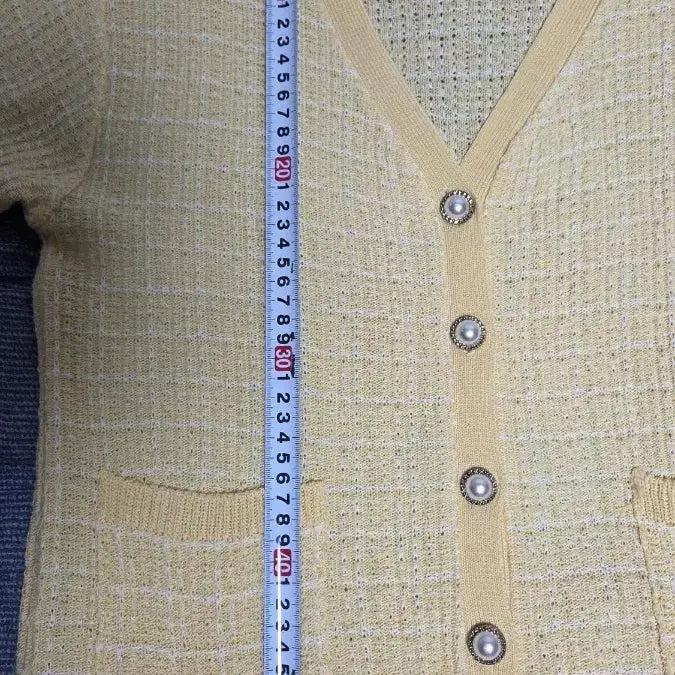 [BUNJANG] THE TILBURY Yellow Tweed Cardigan / THE TILBURY 옐로우 가디건 FREE