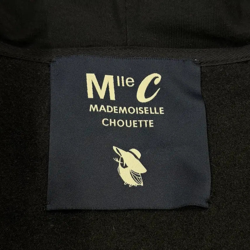 [BUNJANG] Lucky Chouette Pleated Long Fleece Hoodie Jacket / 럭키슈에뜨 플리츠 롱 기모 후드집업 자켓 블랙