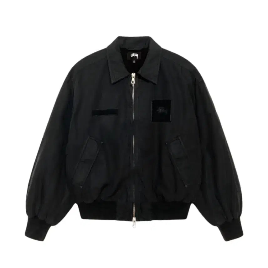 [BUNJANG] Stussy Flight Bomber Jacket Black / Stussy Flight Bomber Black / 스투시 봄버 블랙