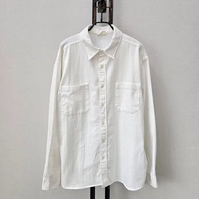 [BUNJANG] P.I.N.O Blue Label White Cotton Shirt / P.I.N.O Blue Label 피노 블루라벨 화이트 코튼 셔츠