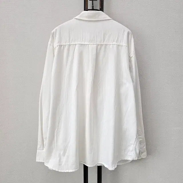 [BUNJANG] P.I.N.O Blue Label White Cotton Shirt / P.I.N.O Blue Label 피노 블루라벨 화이트 코튼 셔츠
