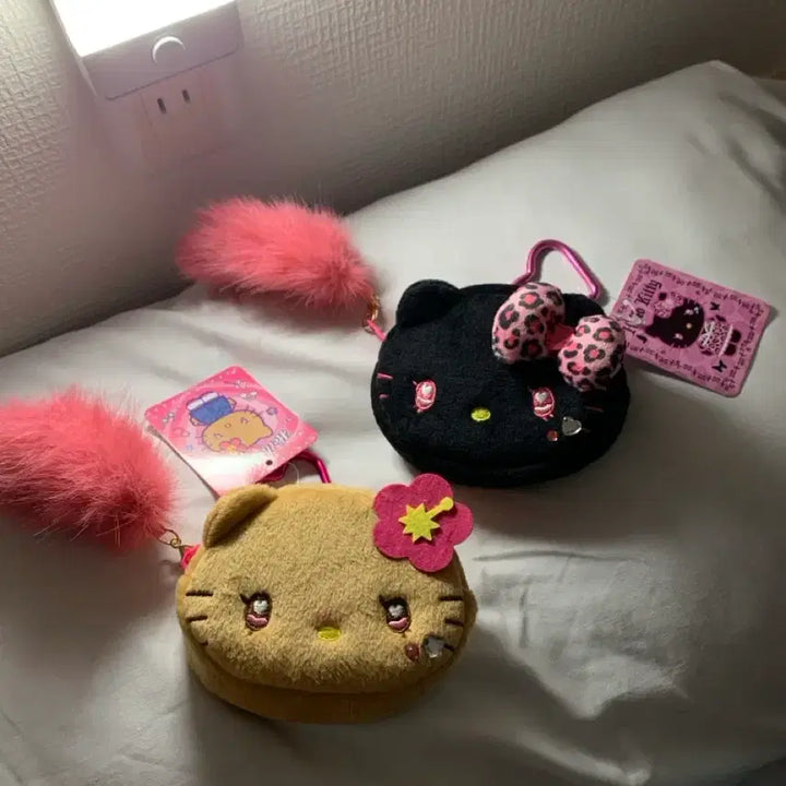 [BUNJANG] Sanrio Gyauru Kitty Coin Purse Keyring / 산리오 갸루키티 동전지갑 키링 카라비너 태닝키티 호피