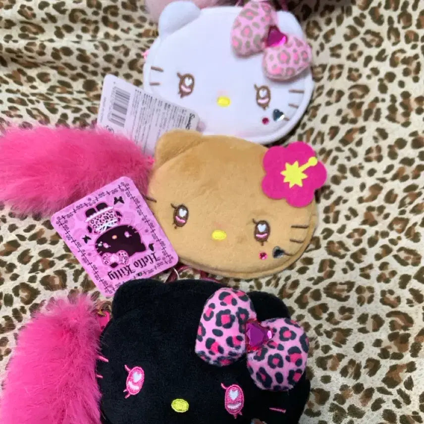 [BUNJANG] Sanrio Gyauru Kitty Coin Purse Keyring / 산리오 갸루키티 동전지갑 키링 카라비너 태닝키티 호피