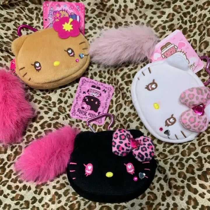 [BUNJANG] Sanrio Gyauru Kitty Coin Purse Keyring / 산리오 갸루키티 동전지갑 키링 카라비너 태닝키티 호피