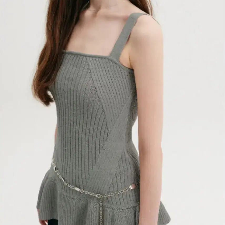 [BUNJANG] Lookast Bustier Flare Knit Top / 새상품) 룩캐스트 뷔스티에 플레어 니트