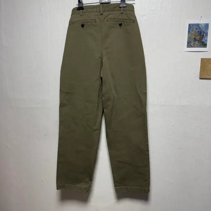 [SOLD OUT] (새제품) Noah 노아 트윌 더블 플리츠 올리브 팬츠 (26)