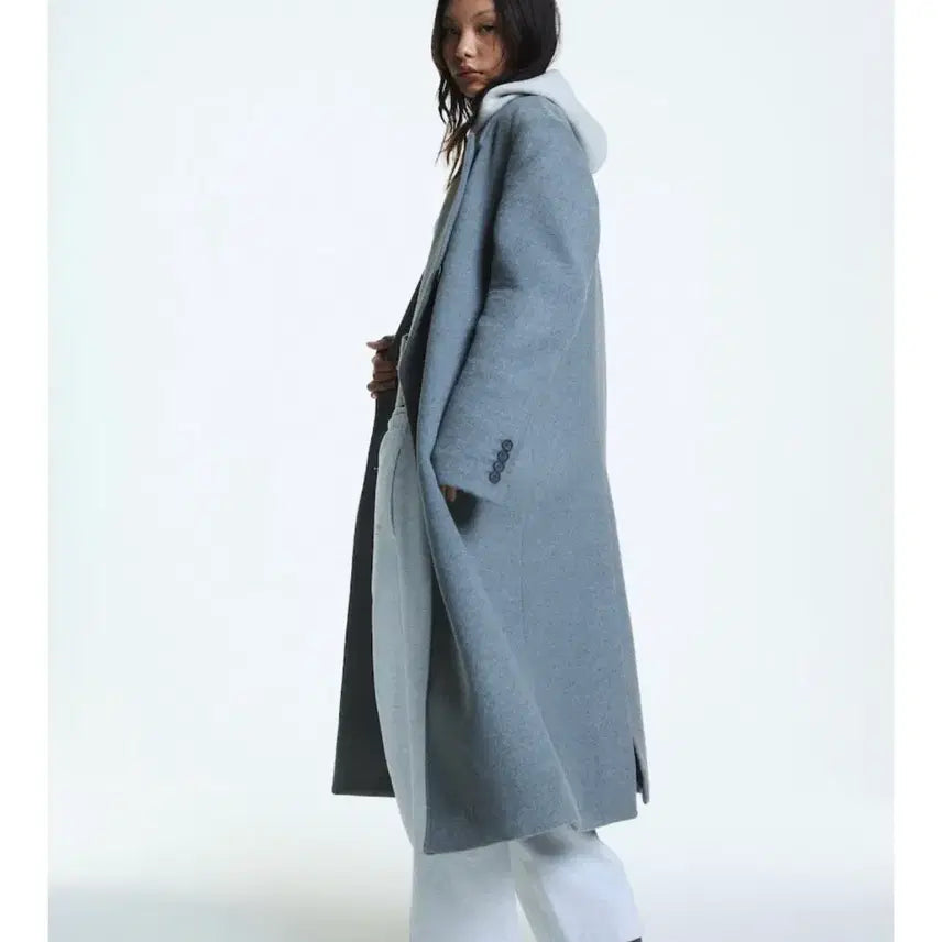 [BUNJANG] Glowny G Wool Classic Long Coat - Gray - M / (새상품) 글로니 G Wool Coat 클래식 롱코트 그레이 M