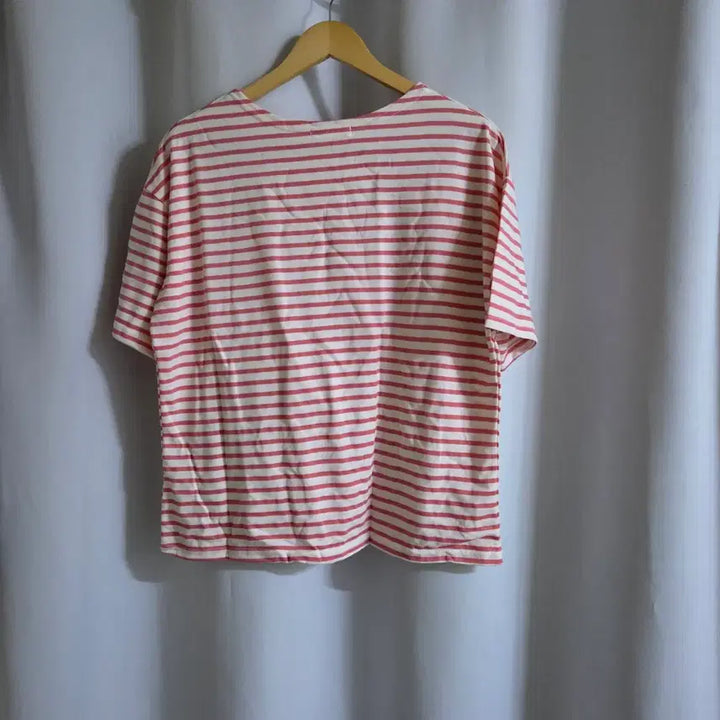 [BUNJANG] Unbranded Striped T-shirt / 스마일패치 단가라 반팔티 새옷